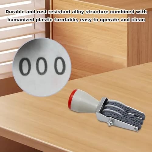 EATAKWARD 3 Digit Number Stamp with Symbols, Adjustable Rotating Price Tag Stamp 9.5cm (3.74in) thumbnail 2