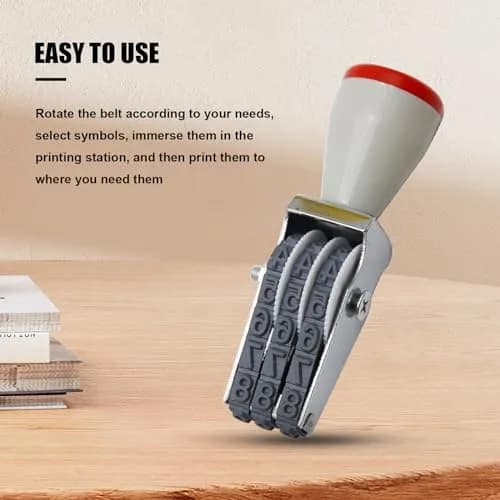 EATAKWARD 3 Digit Number Stamp with Symbols, Adjustable Rotating Price Tag Stamp 9.5cm (3.74in) thumbnail 3