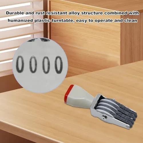 EATAKWARD 4 Digit Number Stamp, Adjustable Rotating Price Tag Stamp 2.11 cm (0.83 x 0.83 inches) | Business Price Tagging thumbnail 2