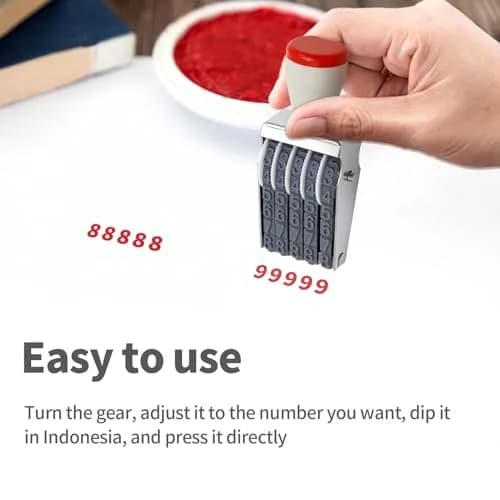 EATAKWARD 5 Digit Number Stamp 2.1 cm (0.83 in) | Adjustable Price Tag Roller Stamp thumbnail 5