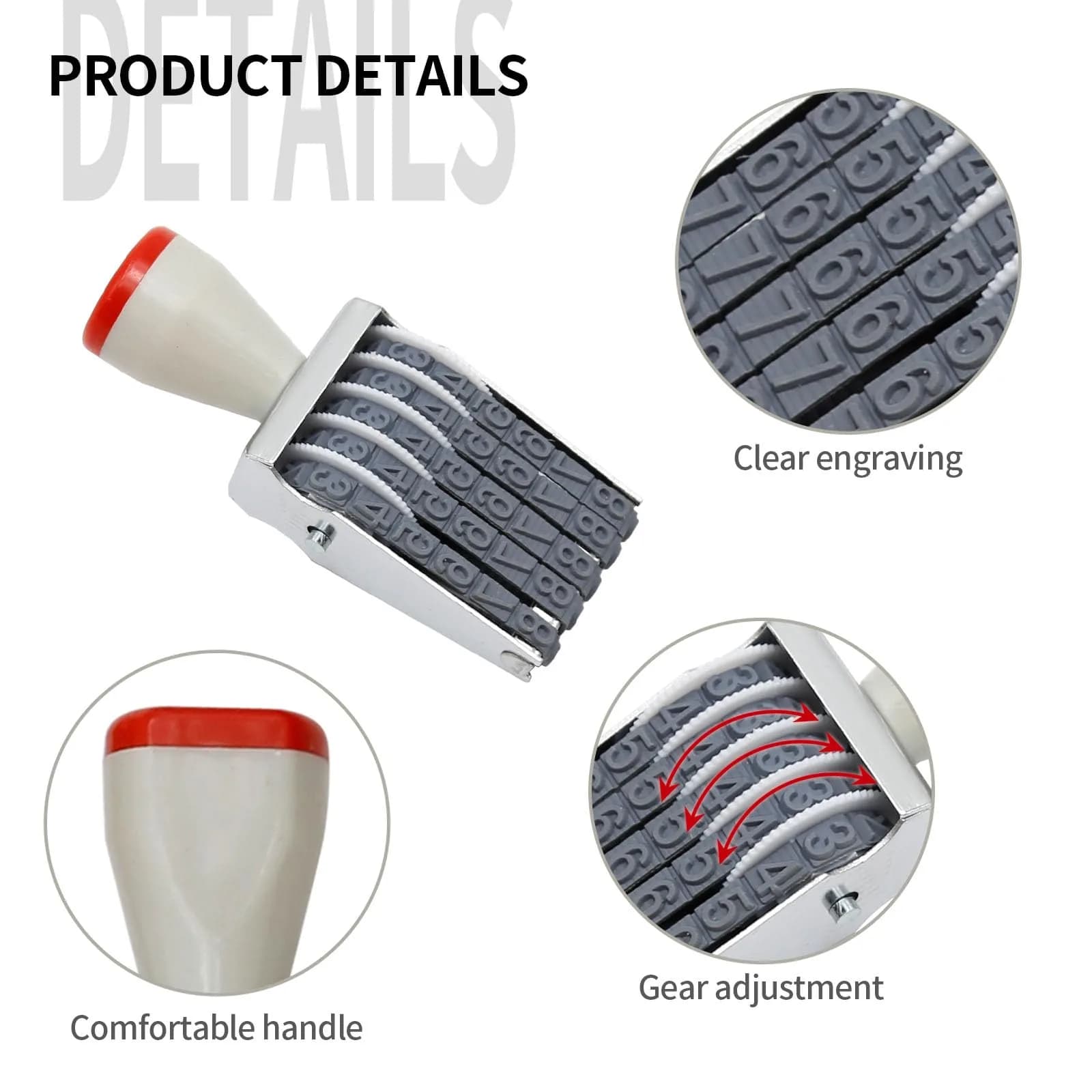 EATAKWARD 5 Digit Number Stamp 2.1 cm (0.83 in) | Adjustable Price Tag Roller Stamp - view 3