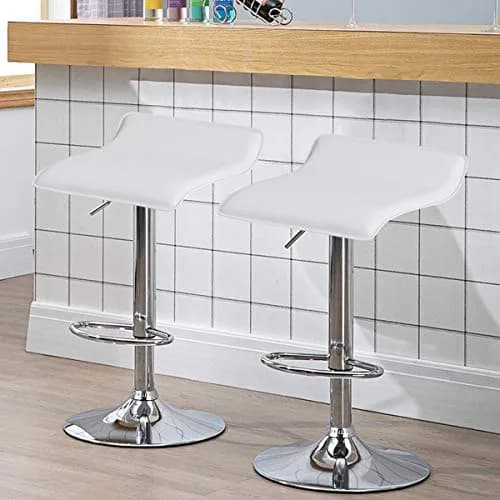 NAFORT Adjustable Swivel Bar Stools Set of 4 | Height-Adjustable PU Leather Seating thumbnail 5