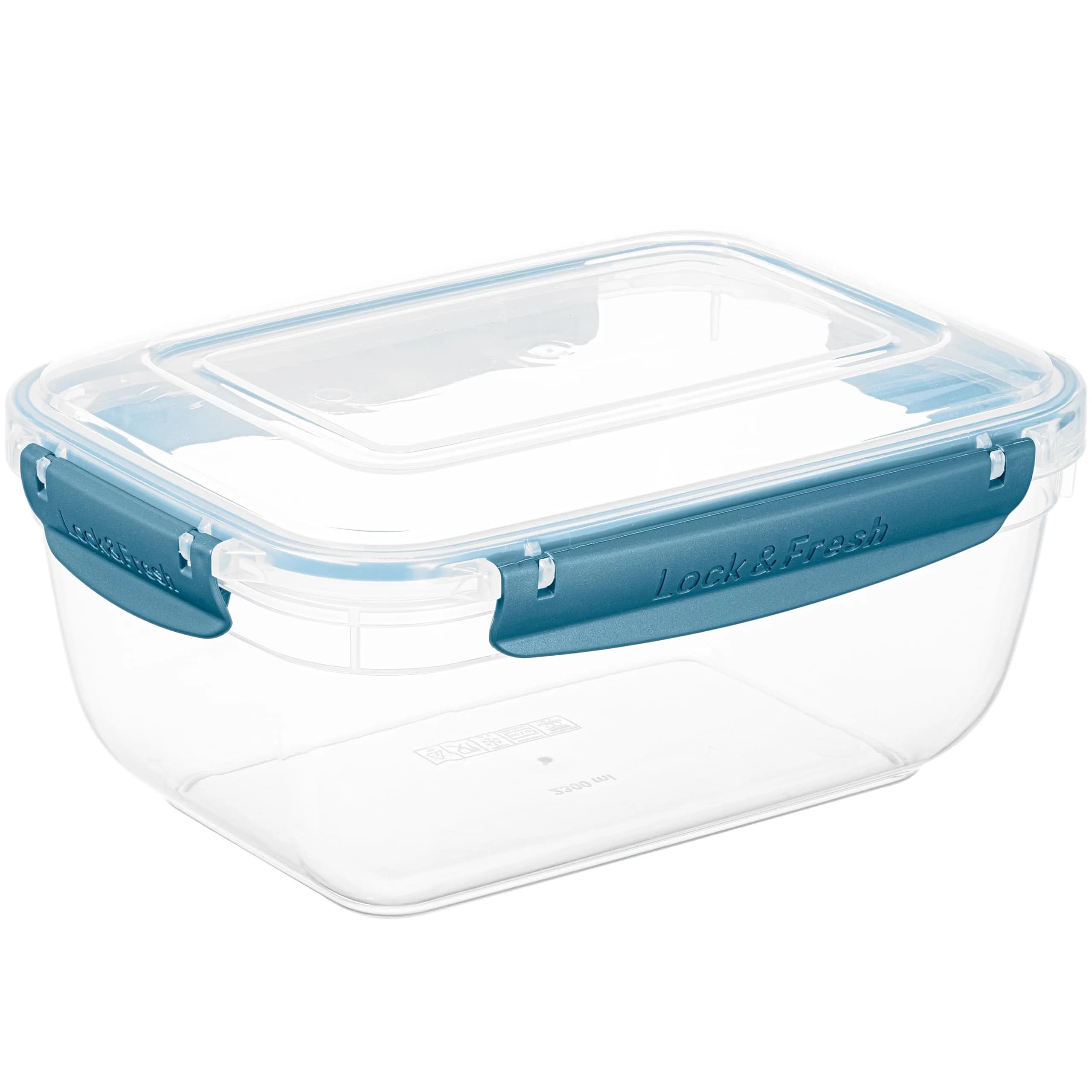 Superio Plastic Food Storage Container with Airtight Lid 80 Oz | Leakproof, BPA Free, Stackable, Microwave & Dishwasher Safe — Blue