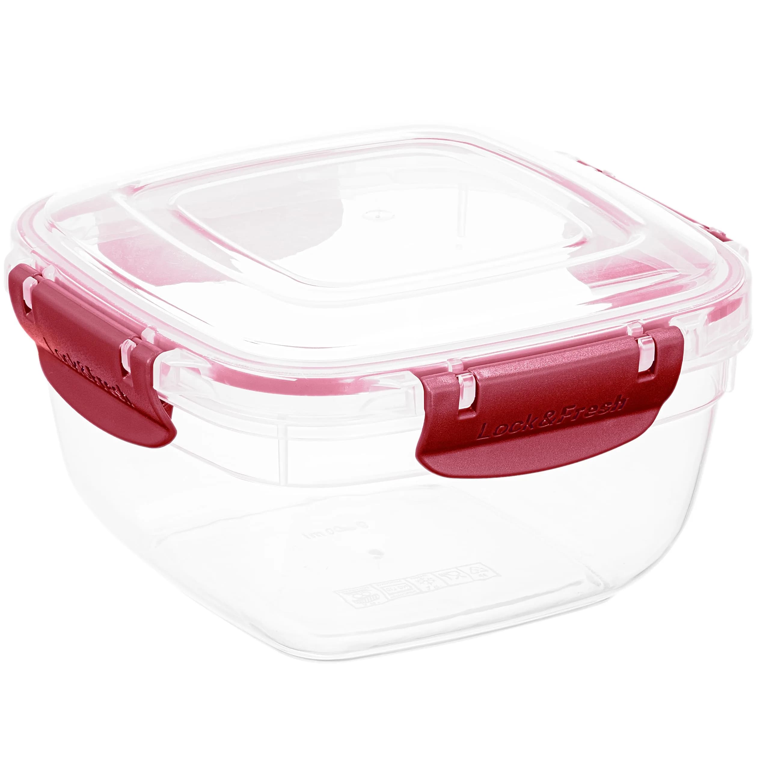 Superio Plastic Food Storage Container with Airtight Lid 30 oz | Leakproof & BPA Free — Red
