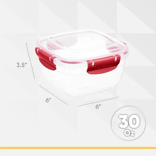 Superio Food Storage Container 30 oz | Leakproof, BPA Free, Stackable, Microwave & Freezer Safe thumbnail 2