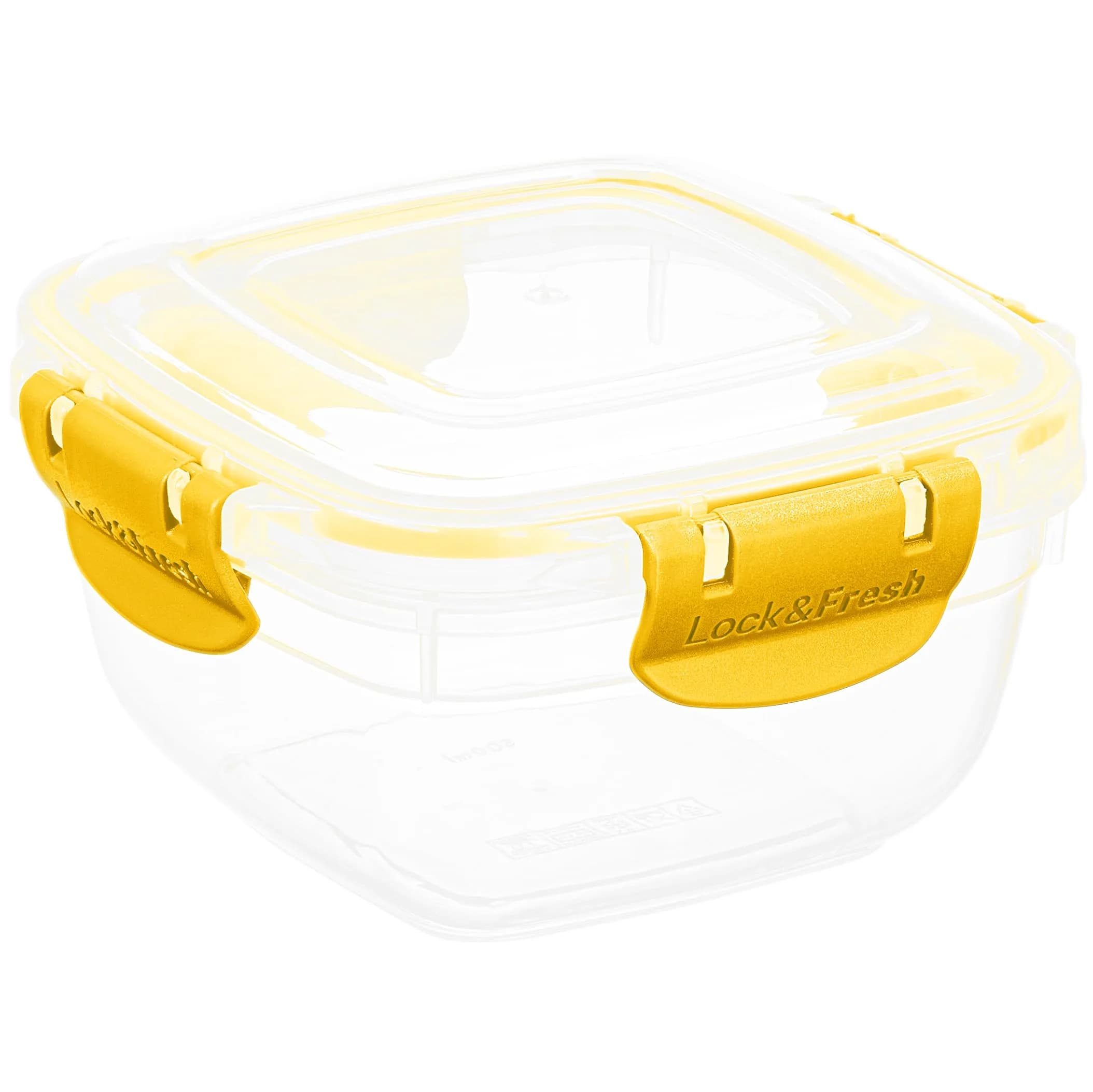 Superio 473ml (16 Oz) Yellow Square Food Storage Container with Airtight Lid | BPA-Free & Leakproof for Kitchen Pantry Organization — Yellow