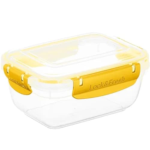 Superio Plastic Food Storage Container with Airtight Lid 27 oz | Leakproof, BPA Free, Stackable, Microwave & Freezer Safe thumbnail 1
