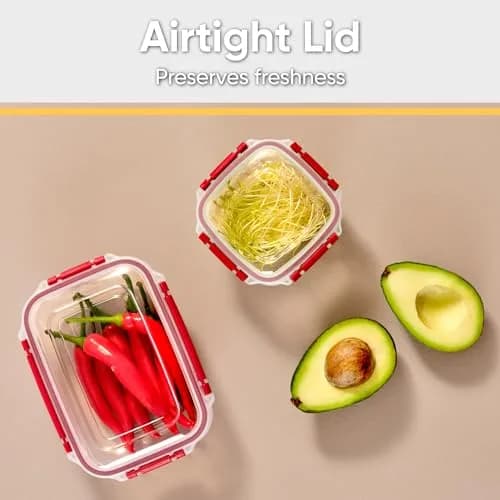 Superio Plastic Food Storage Container with Airtight Lid 27 oz | Leakproof, BPA Free, Stackable, Microwave & Freezer Safe thumbnail 6