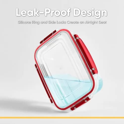 Superio Plastic Food Storage Container with Airtight Lid 27 oz | Leakproof, BPA Free, Stackable, Microwave & Freezer Safe thumbnail 3