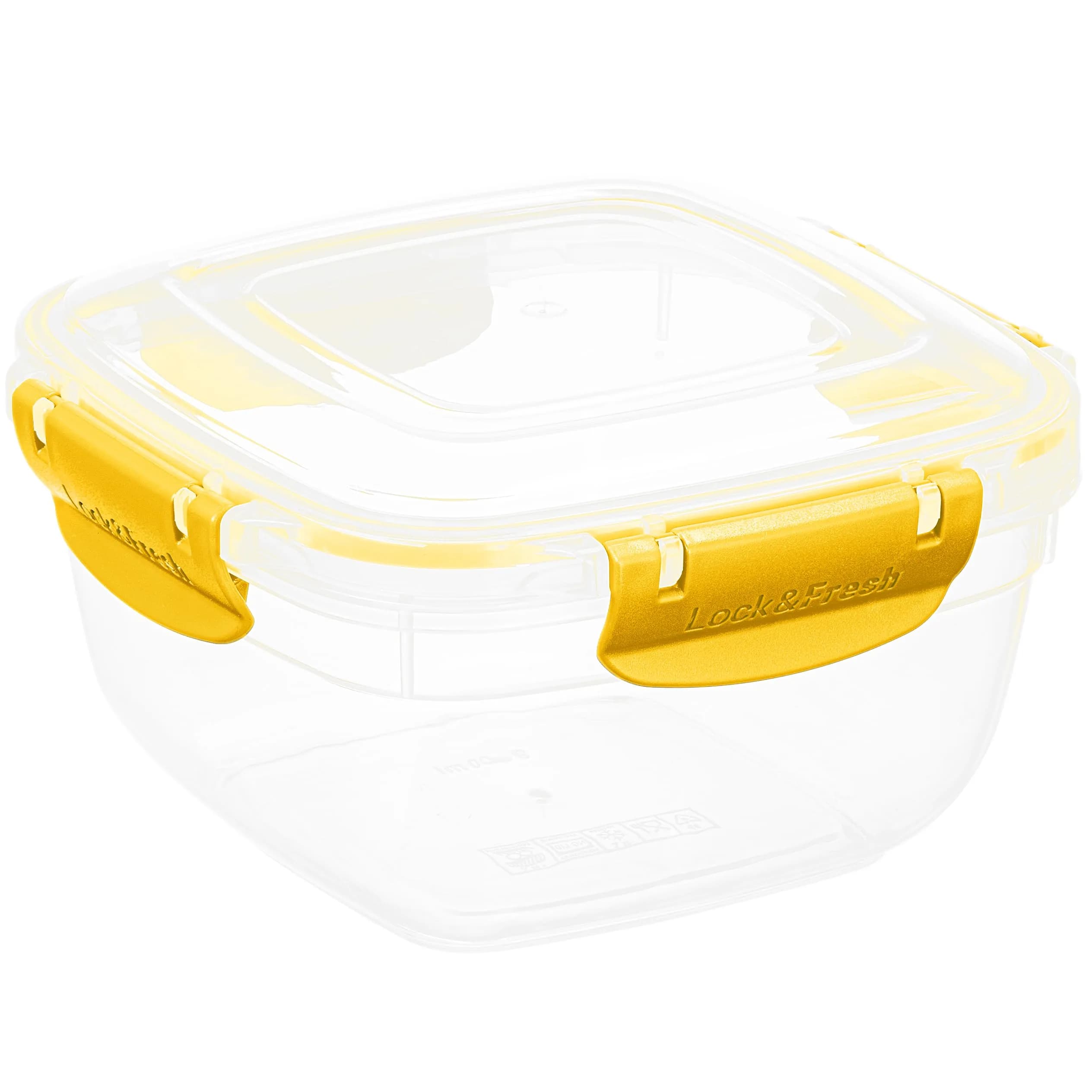 Superio Plastic Food Storage Container with Airtight Lid 30 oz | Leakproof & BPA Free — Yellow