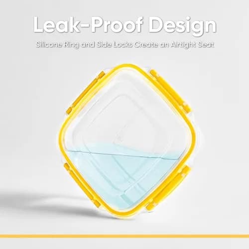 Superio Plastic Food Storage Container with Airtight Lid 30 oz | Leakproof & BPA Free thumbnail 5