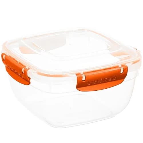 Superio Orange 48 Oz Food Storage Container | Airtight, Leakproof, BPA-Free, Microwave Safe thumbnail 1