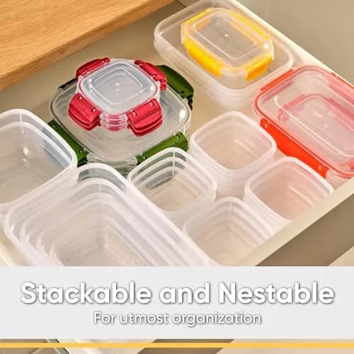 Superio Blue 27 Oz Food Storage Container | Airtight, Leakproof, BPA-Free Plastic for Kitchen & Pantry thumbnail 5