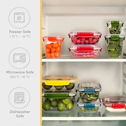 Superio Blue 27 Oz Food Storage Container | Airtight, Leakproof, BPA-Free Plastic for Kitchen & Pantry thumbnail 4