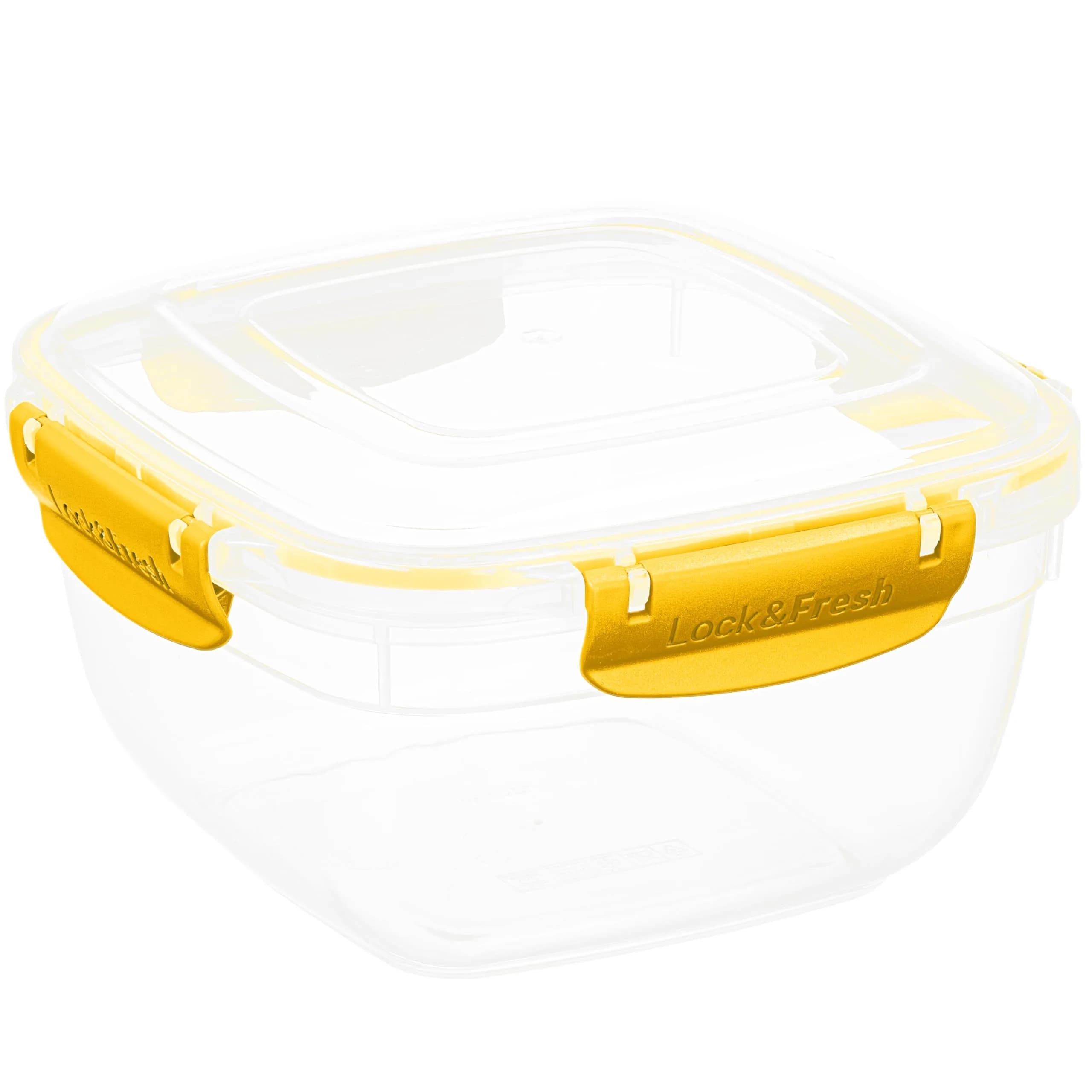 Superio Plastic Food Storage Container Yellow 48 Oz | BPA-Free, Airtight, Leakproof, Stackable — Yellow