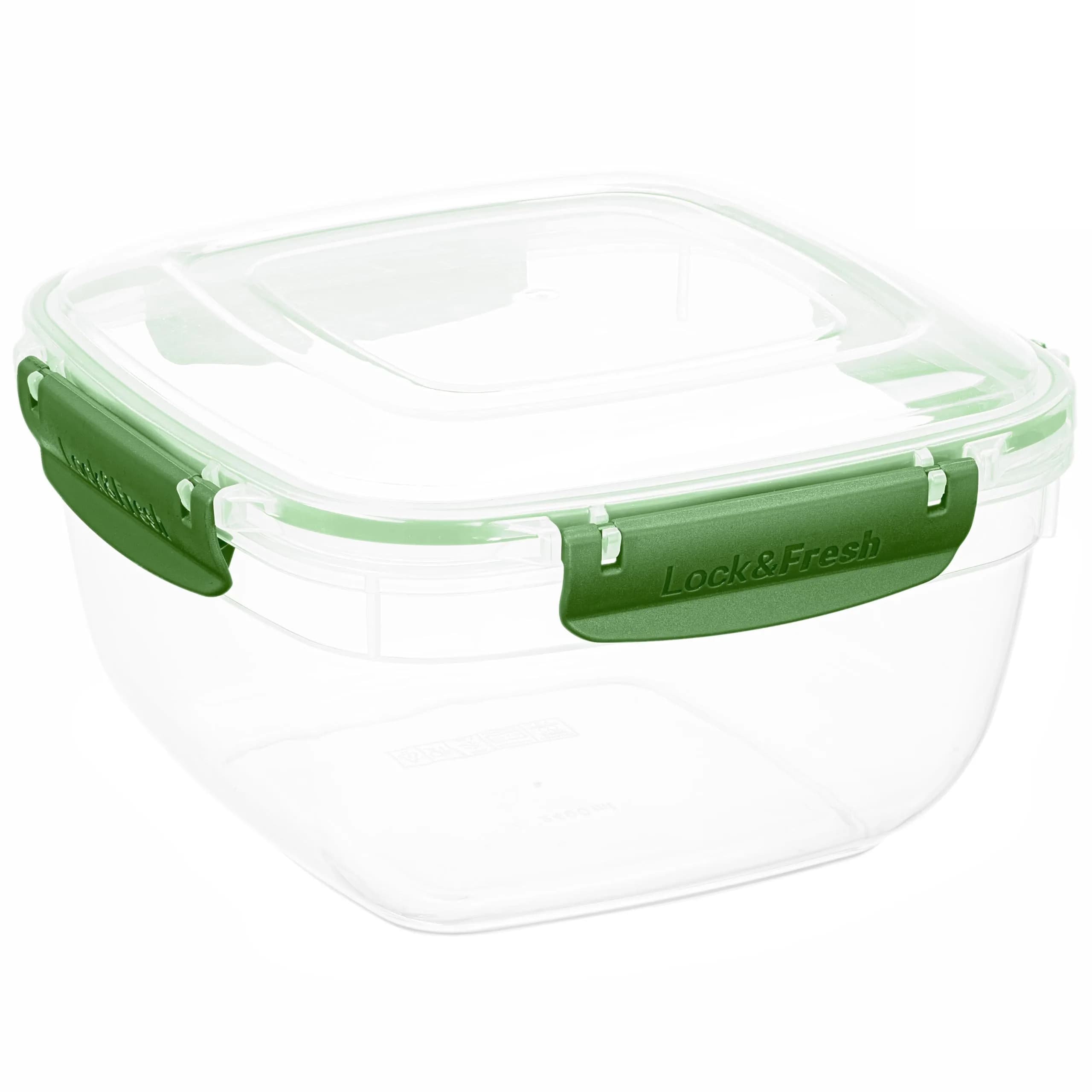 Superio Plastic Food Storage Container with Airtight Lid 80 Oz | Leakproof, Stackable, BPA Free — Green