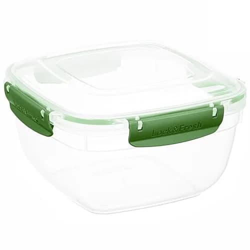Superio Plastic Food Storage Container with Airtight Lid 80 Oz | Leakproof, Stackable, BPA Free thumbnail 1