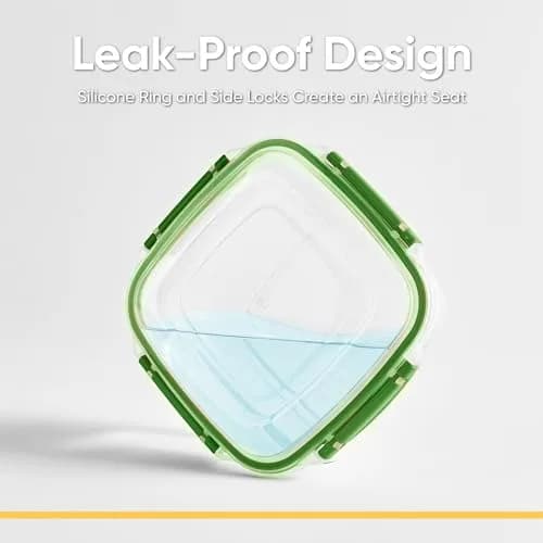 Superio Plastic Food Storage Container with Airtight Lid 80 Oz | Leakproof, Stackable, BPA Free thumbnail 3