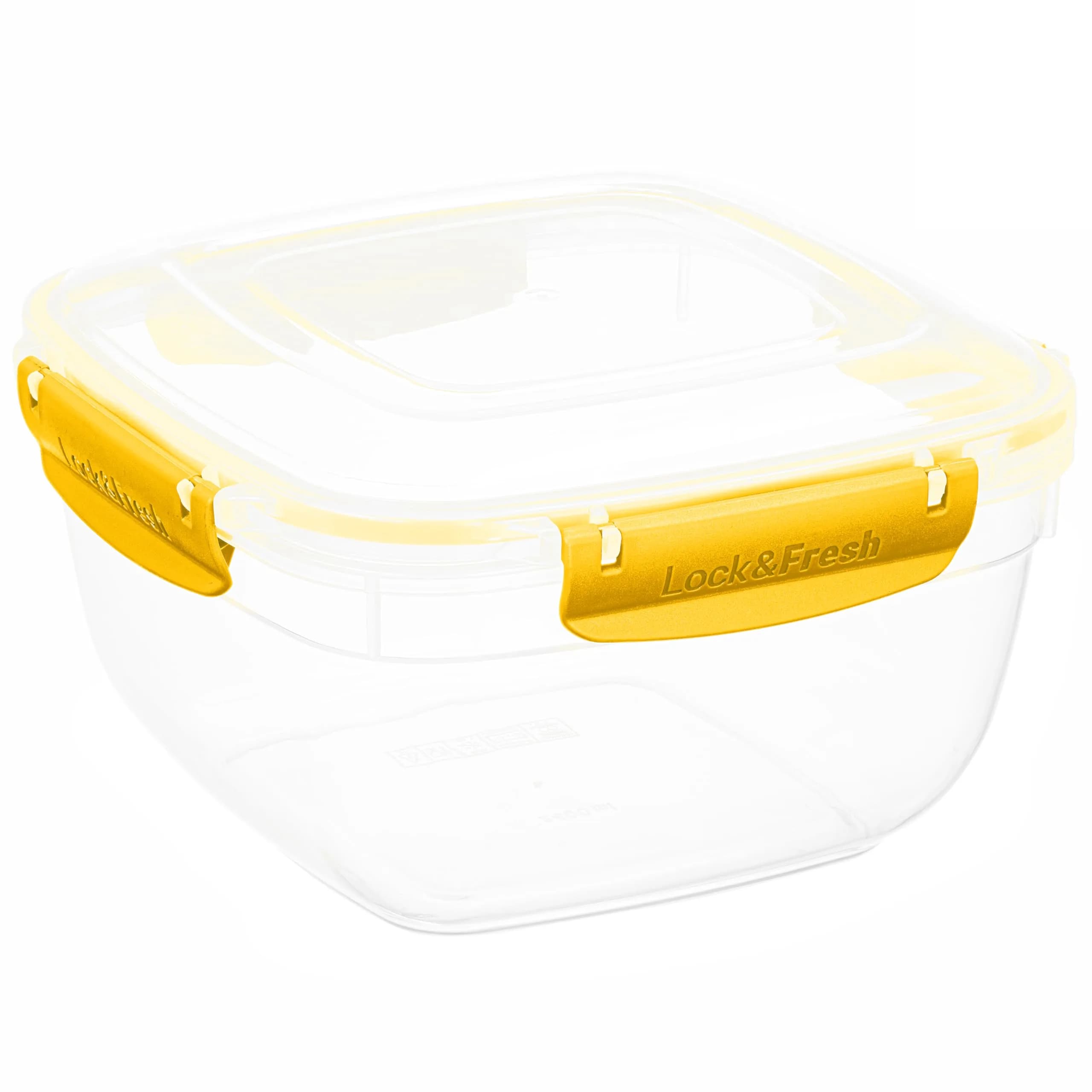 Superio Plastic Food Storage Container with Airtight Lid 80 oz | Leakproof, BPA Free, Stackable Kitchen Organizer — Yellow