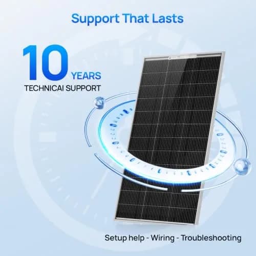 ECO-WORTHY 200 Watt Bifacial Solar Panel 2pcs 100W | High Efficiency, Off Grid PV Power for Home & RV thumbnail 6