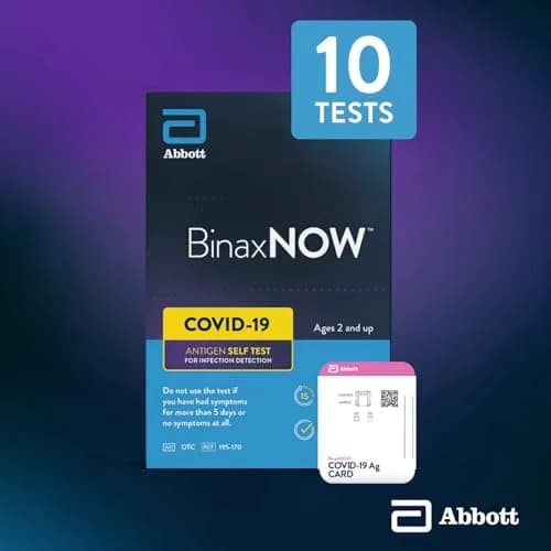 BinaxNOW COVID-19 Antigen Self Test 10 Tests | Fast 15-Minute Results at Home thumbnail 3