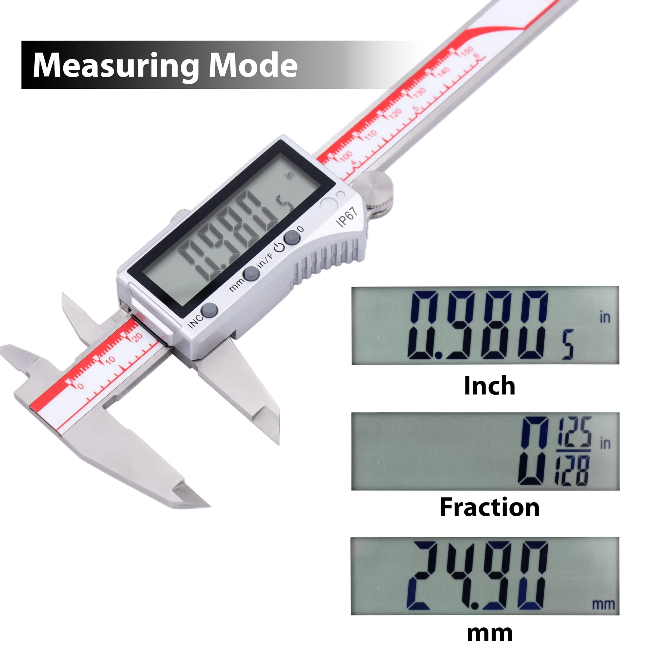 VINCA DIPA-0605 Digital Caliper 6 Inch (150mm) - IP67 Stainless Steel Precision Measurement - view 2