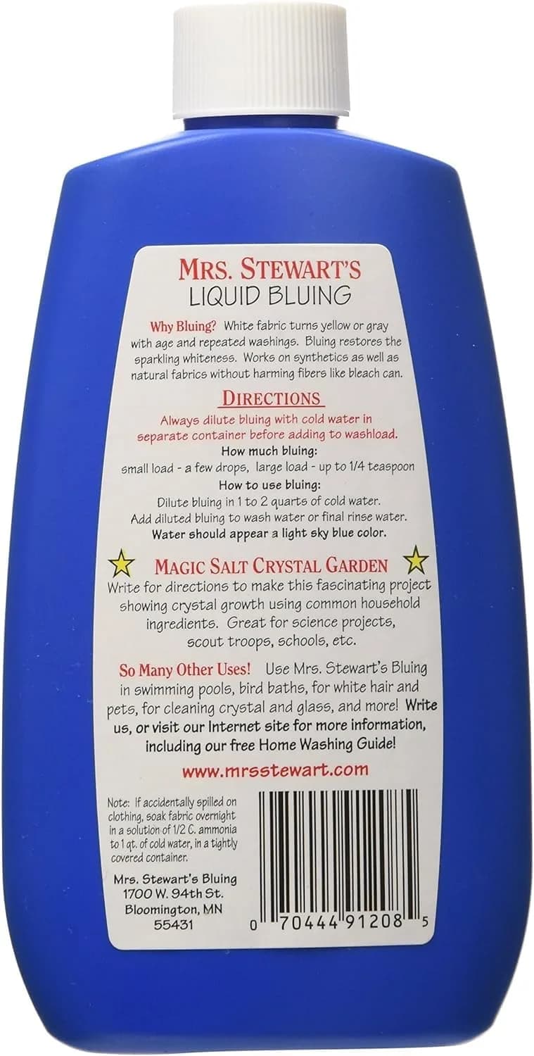 Mrs. Stewart's Concentrated Liquid Bluing 472ml (16 Fl Oz) | Whitens Whites Better Than Bleach - view 2