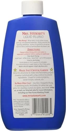 Mrs. Stewart's Concentrated Liquid Bluing 472ml (16 Fl Oz) | Whitens Whites Better Than Bleach thumbnail 2