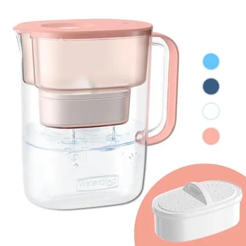 Waterdrop PT-07R Water Filter Pitcher 10-Cup 200 Gallons Pink | NSF Certified for PFOA/PFOS Reduction thumbnail 1
