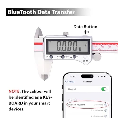 VINCA DIPA-0605B Bluetooth Digital Caliper 150mm (6 Inch) | IP67 Waterproof & Dustproof thumbnail 5