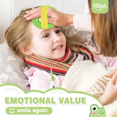 Hilph Kids Ice Packs, 3 Cute Frog Ice Packs with Cover & Handheld Straps | Reusable Gel Pack Hot Cold Compress for Boo Boos, Injuries, Pain Relief, Bumps Fever Wisdom Teeth, Fun Gift for Baby Childs thumbnail 5