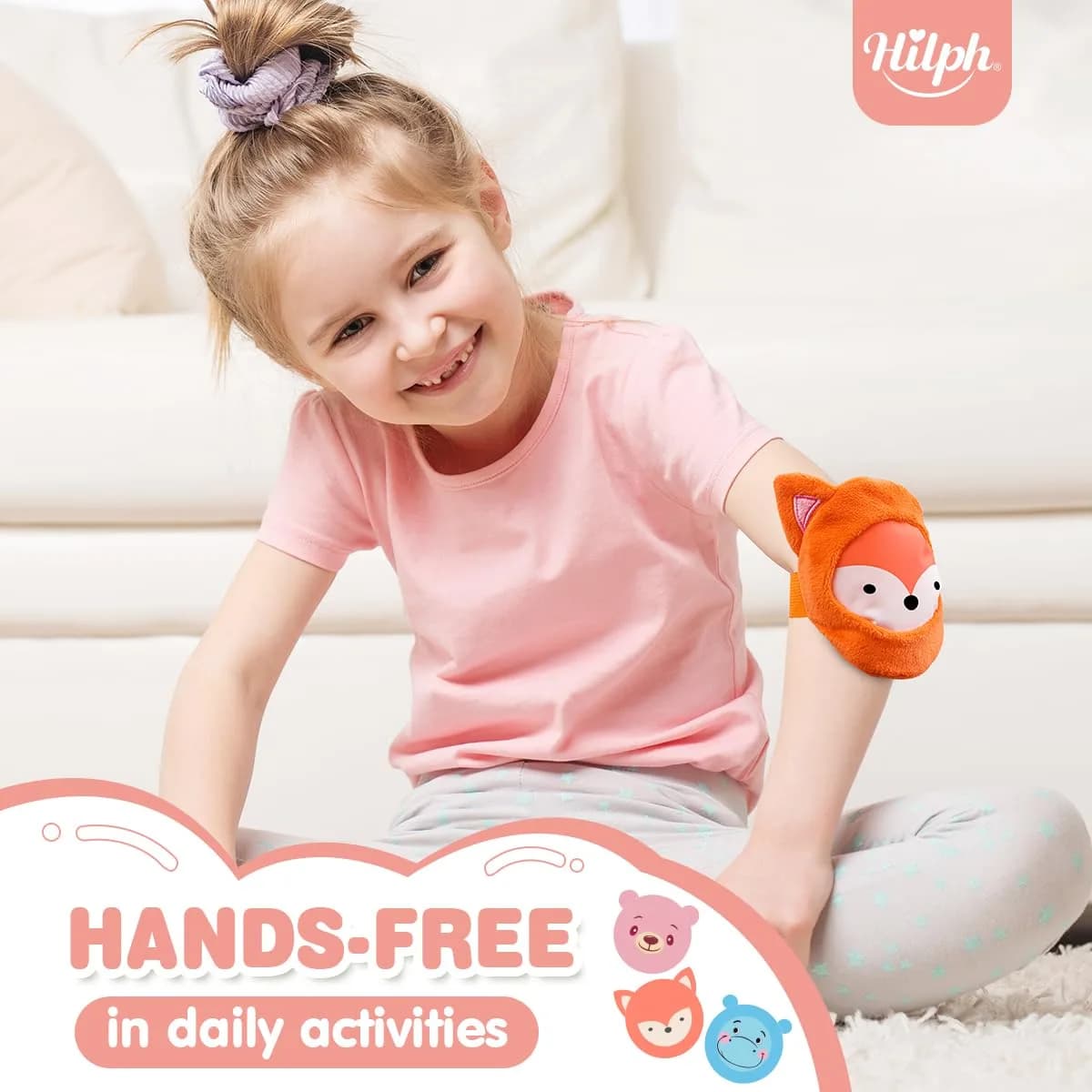 Hilph Kids Ice Packs 3 Pack - E-Fox, Hippo & Bear Designs | Reusable Gel Hot Cold Packs for Toddlers & Babies - view 2