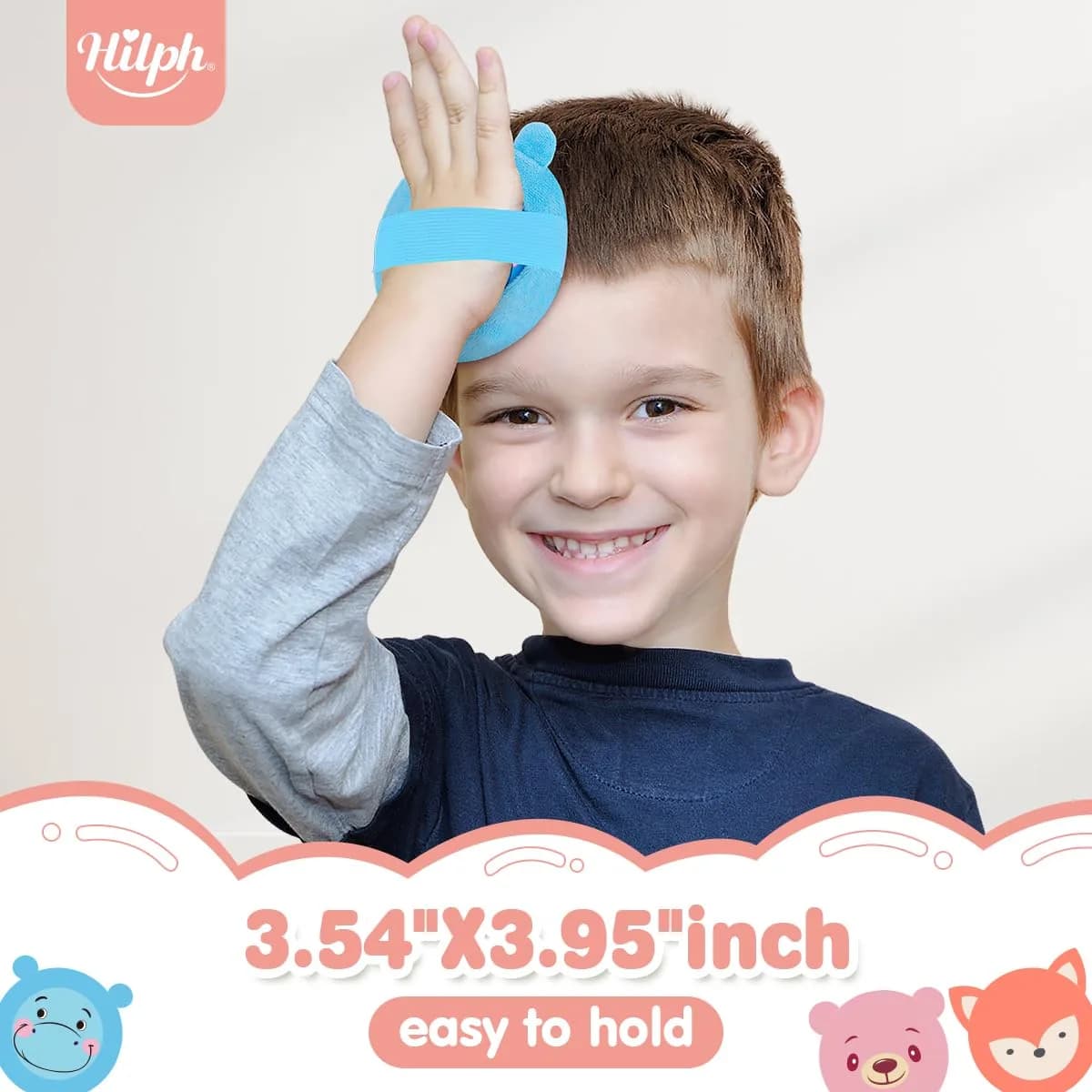 Hilph Kids Ice Packs 3 Pack - E-Fox, Hippo & Bear Designs | Reusable Gel Hot Cold Packs for Toddlers & Babies - view 4