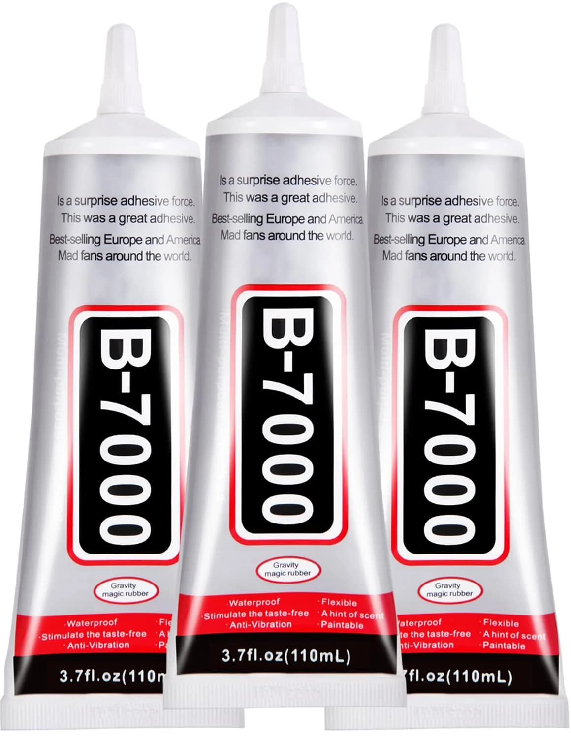 FITTDYHE B7000 Clear Adhesive Glue 330ml (2x110ml) | Multipurpose Gel for Jewelry, Crafts, Phone Repair