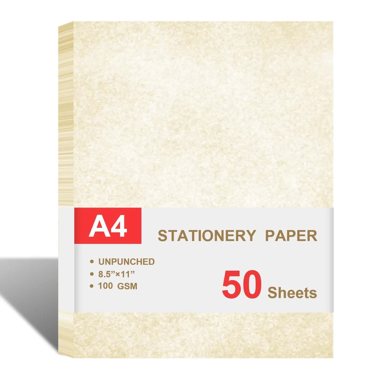 Cheericome Parchment Paper for Certificates - Letter Size 8.5" x 11", 50 Double-Sided Sheets, 100gsm | Authentic USA Import for Resumes & Diplomas — Parchment