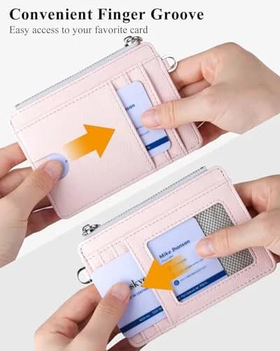 Teskyer Slim RFID Wallet for Women, Small Card Holder with Zip Pocket | Compact, RFID-Blocking & Stylish thumbnail 4