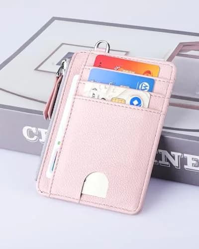 Teskyer Slim RFID Wallet for Women, Small Card Holder with Zip Pocket | Compact, RFID-Blocking & Stylish thumbnail 2