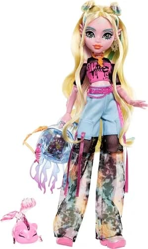 Monster High Lagoona Blue Doll in Cargo Pants | Poseable Sea Monster with Accessories for Kids 4+ thumbnail 1