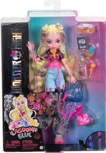 Monster High Lagoona Blue Doll in Cargo Pants | Poseable Sea Monster with Accessories for Kids 4+ thumbnail 6
