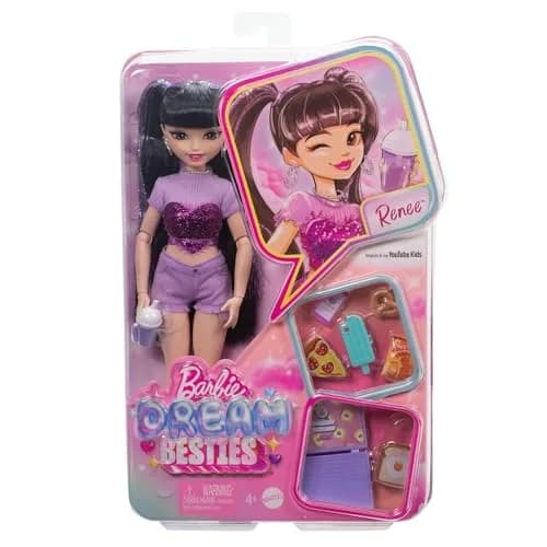 Barbie Dream Besties Renee Doll and Accessories with 11 Pieces | Ages 4+ thumbnail 6