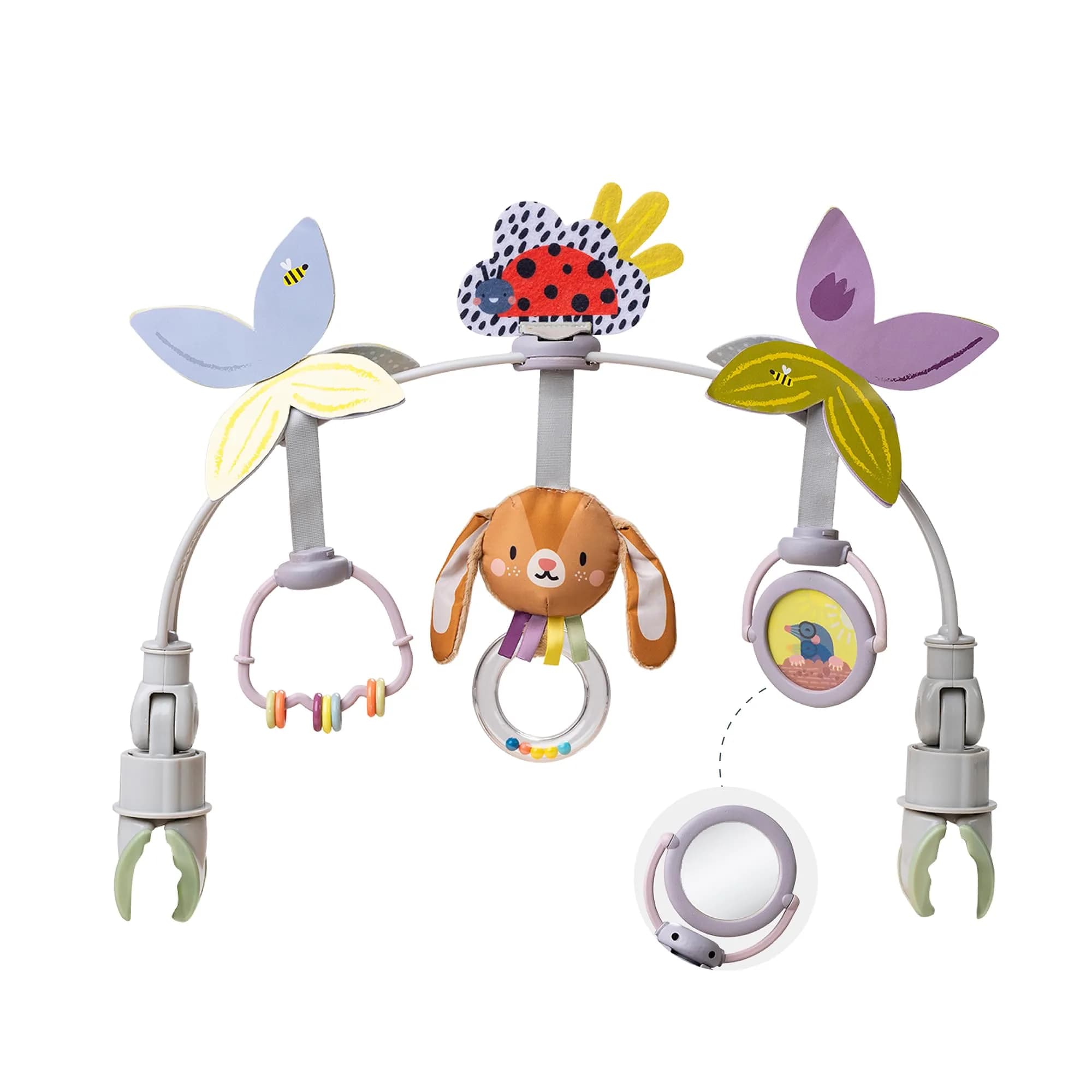 Taf Toys Baby Stroller Arch Toy, 6 Sensory Activities, Adjustable, Fits Car Seat & Bouncer, 0-18 Months | Developmental Play — Grow with me activity arch