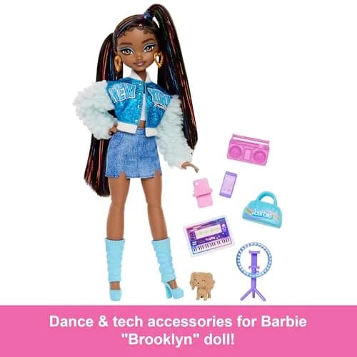 Barbie Dream Besties Barbie 'Brooklyn' Doll Playset with Music Accessories | Ages 4+ thumbnail 3