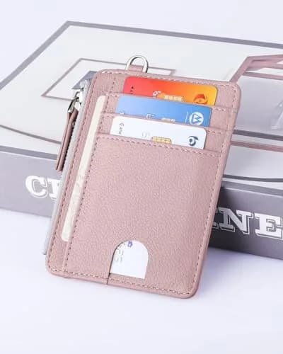 Teskyer Slim RFID Wallet for Women, Small Card Holder with Zip Pocket | Compact, RFID Blocking & Stylish thumbnail 2