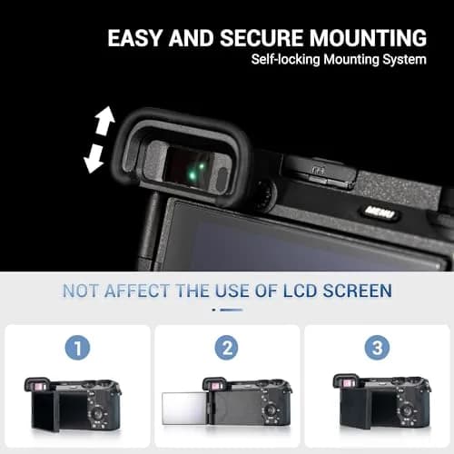 JJC Soft Silicone Eyecup for Sony A6700 & FDA-EP20 | 2-Pack thumbnail 4
