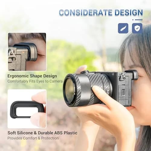 JJC Soft Silicone Eyecup for Sony A6700 & FDA-EP20 | 2-Pack thumbnail 3