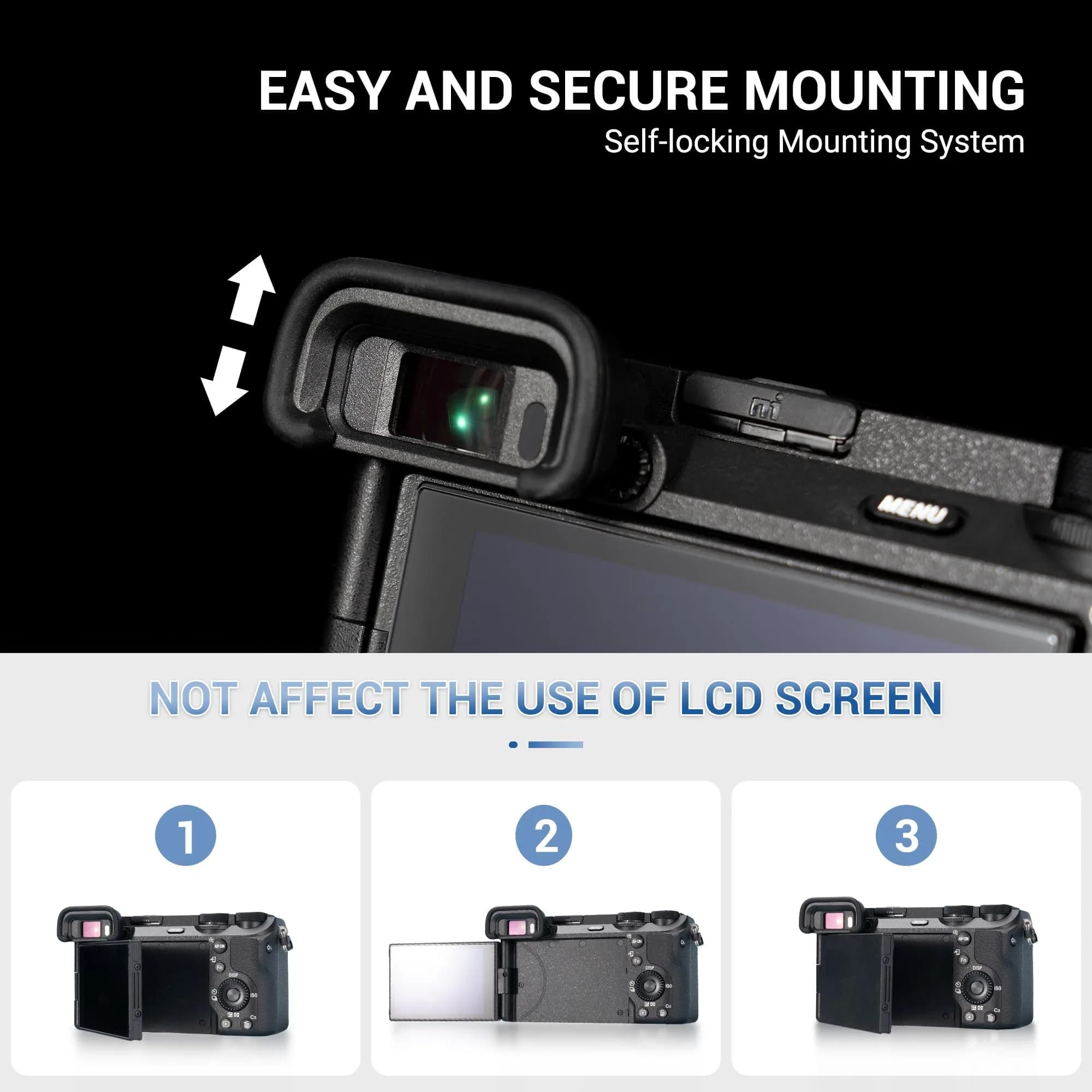 JJC Soft Silicone Eyecup for Sony A6700 & FDA-EP20 | 2-Pack - view 4