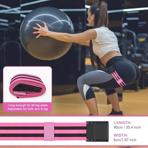 ROSYQUARZ Blood Flow Restriction Bands 2 Pack | Adjustable BFR Training for Muscle Building & Fat Loss thumbnail 2