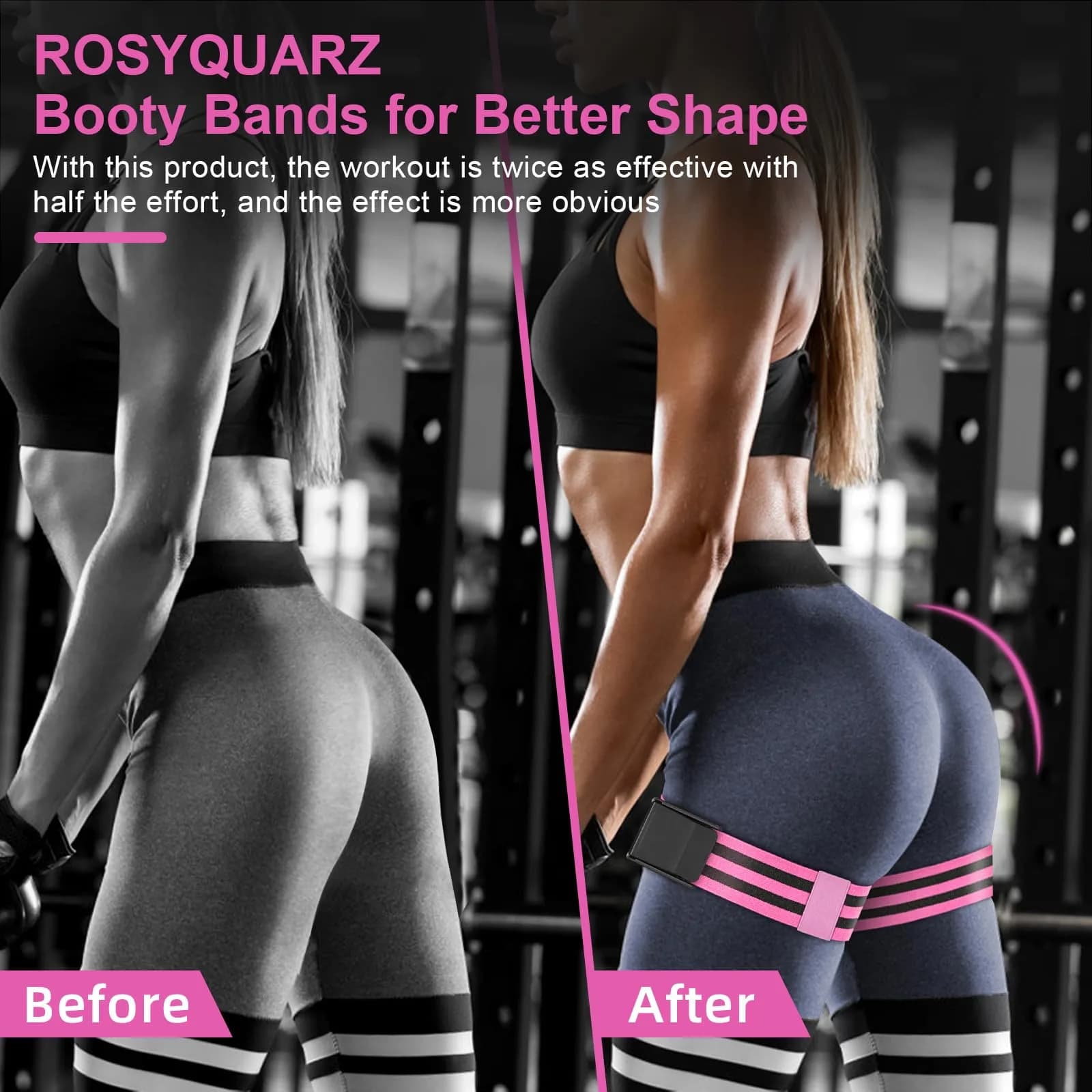 ROSYQUARZ Blood Flow Restriction Bands 2 Pack | Adjustable BFR Training for Muscle Building & Fat Loss - view 3
