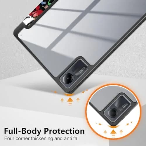 DingGuagua Case for Xiaomi Redmi Pad SE 11 inch Shockproof Cover | Auto Wake/Sleep, Transparent Back, Graffiti Design thumbnail 5