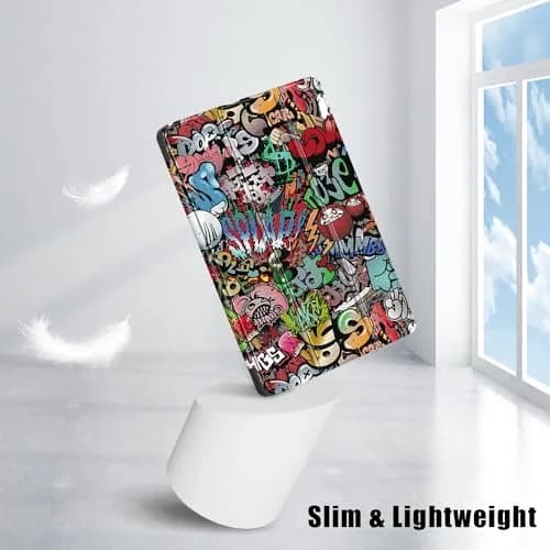 DingGuagua Case for Xiaomi Redmi Pad SE 11 inch Shockproof Cover | Auto Wake/Sleep, Transparent Back, Graffiti Design thumbnail 6